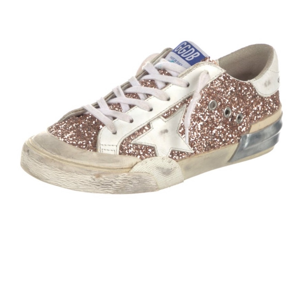 Golden Goose Glitter Printed Sneakers